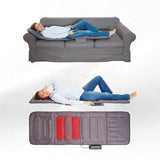 Grijze Lanaform massagekussen met warmtefunctie, vibraties en afstandsbediening voor nek, rug en benen