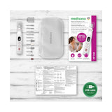 Complete Medisana MP 940 set inclusief transparante opbergcase, handleiding en USB-C oplader