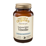 Essential Organics Natuurlijke Visolie Omega 3 softgels in glazen fles