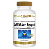 Golden Naturals Schildklier Support fles met 90 tabletten, jodium en seleen voor normale schildklierwerking