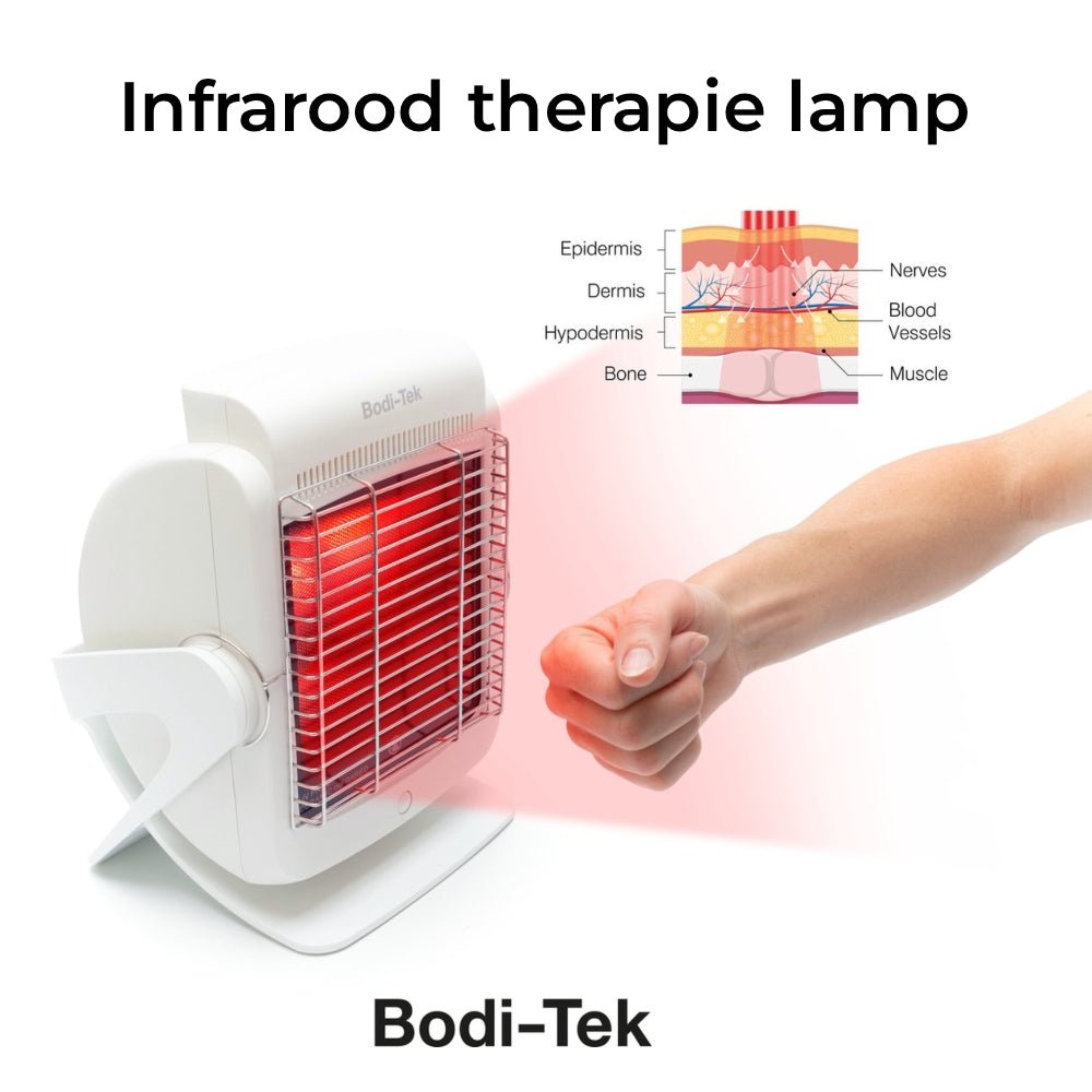 Werking infraroodtherapie lamp diep in huidlagen spierweefsel
