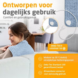 Afneembaar wasbaar warmtekussen met Oeko-Tex gecertificeerde stof