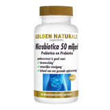 Golden Naturals Microbiotica 50 miljard probiotica in maagsapresistente capsules, 30 stuks