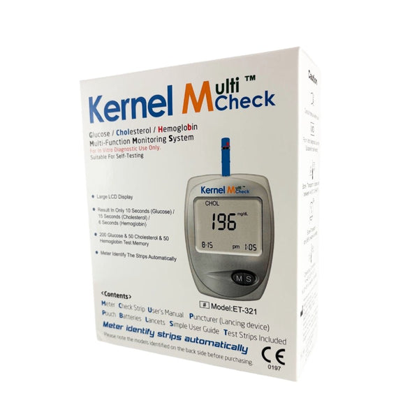 Multicheck 3HB startpakket 3-in-1 glucose-cholesterol-hemoglobine meter