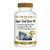 Golden Naturals Super Cod Liver Oil voordeelpot met 180 softgel capsules, EPA DHA en vitamine A & D3