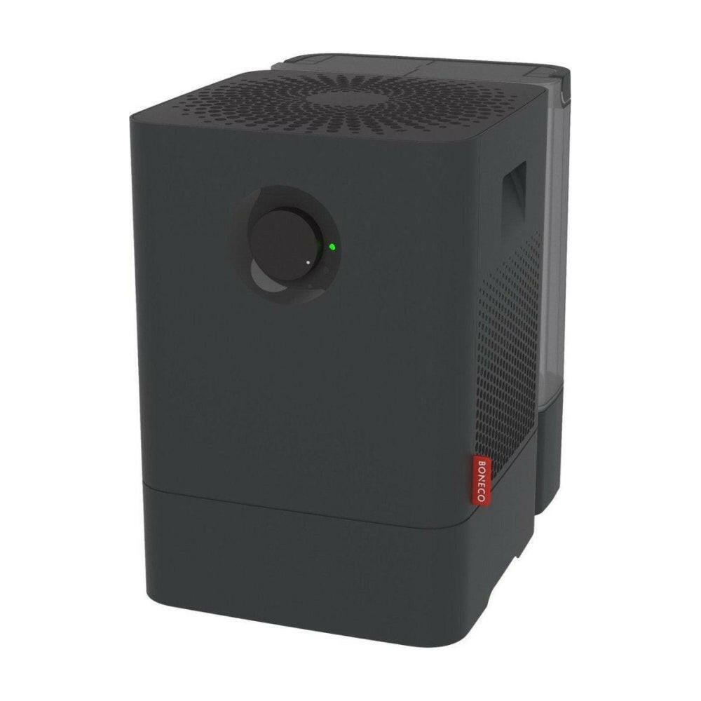 Boneco W300 luchtwasser zwart met groene LED en transparant reservoir