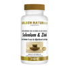 Golden Naturals Selenium & Zink 60 veganistische tabletten met vitamine A en E voor immuunsysteem