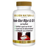 Golden Naturals Rode Gist Rijst & Q10 fles met knoflook, 240 tabletten voor hart en bloedvaten