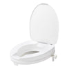 Witte SecuCare toiletverhoger met klikgreep en stabiele basis