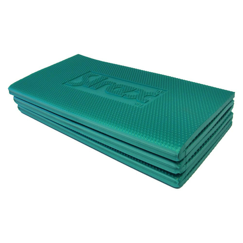 Gevouwen groene Sirex STAR Therapy Plus fitnessmat met boltextuur