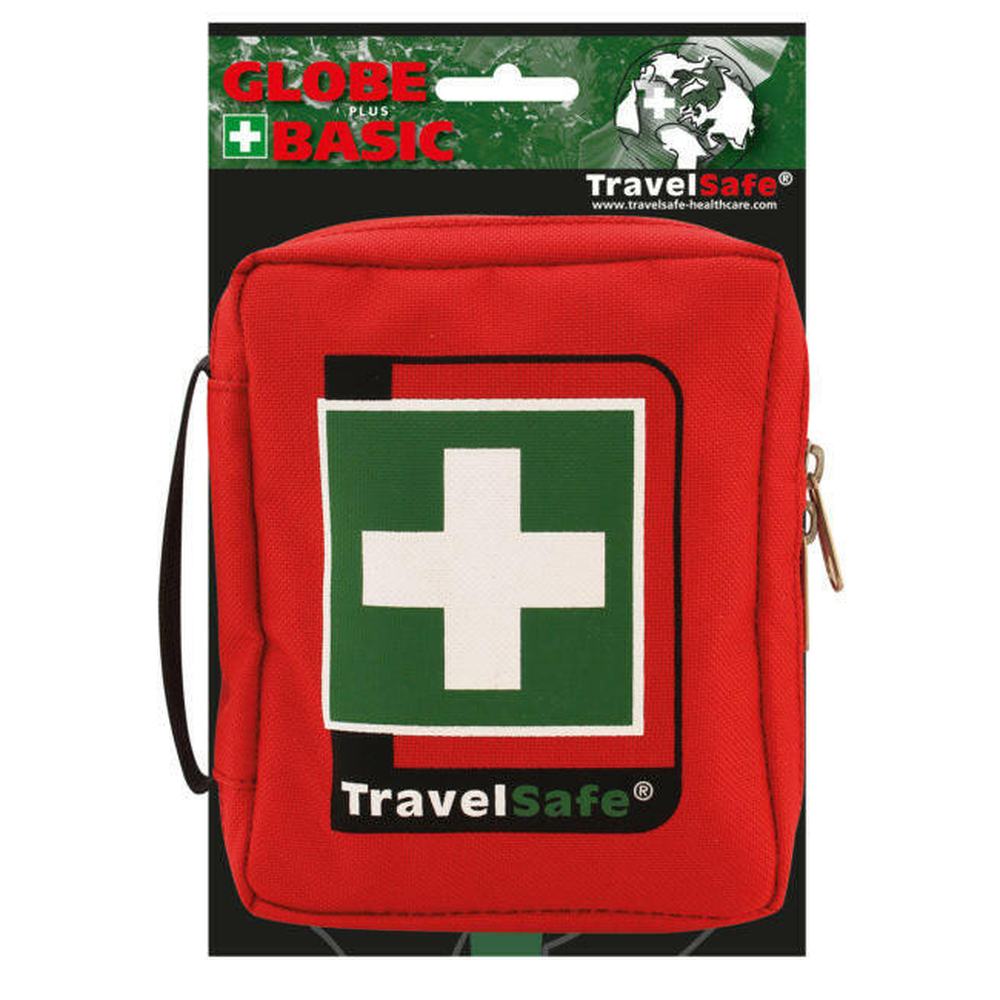 TravelSafe EHBO-koffer in verkoopverpakking met draagriem en gouden rits