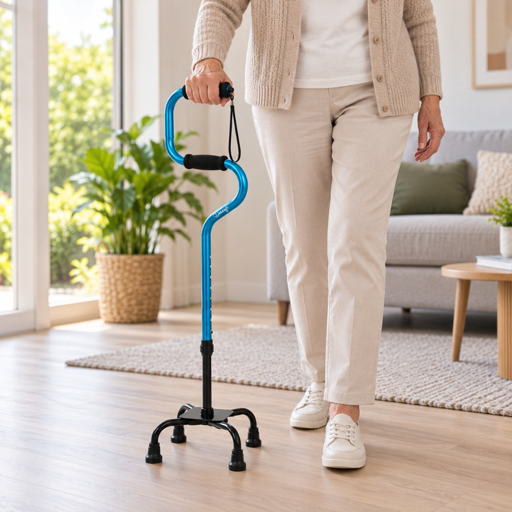 Timago QUATRO aluminium vierpoot wandelstok