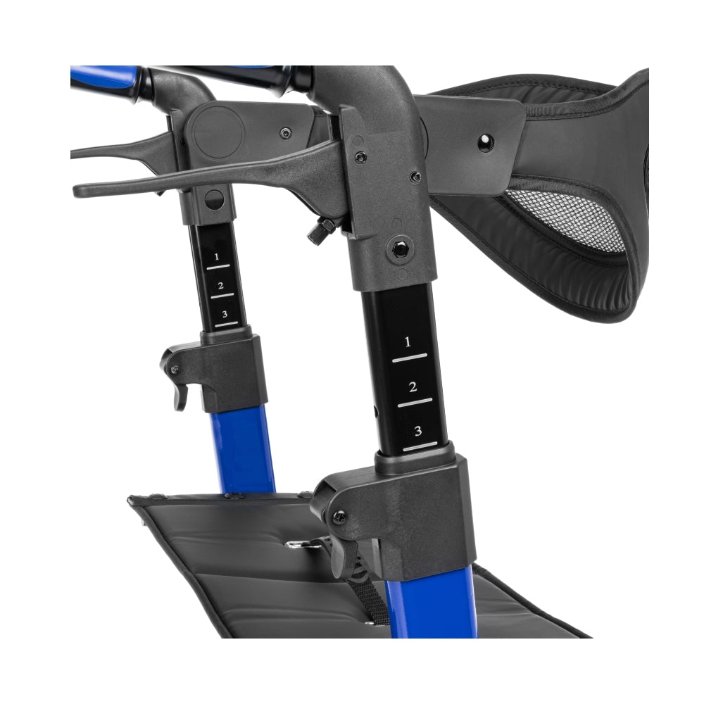 Timago Lorenza aluminium rollator met zitting (blauw)