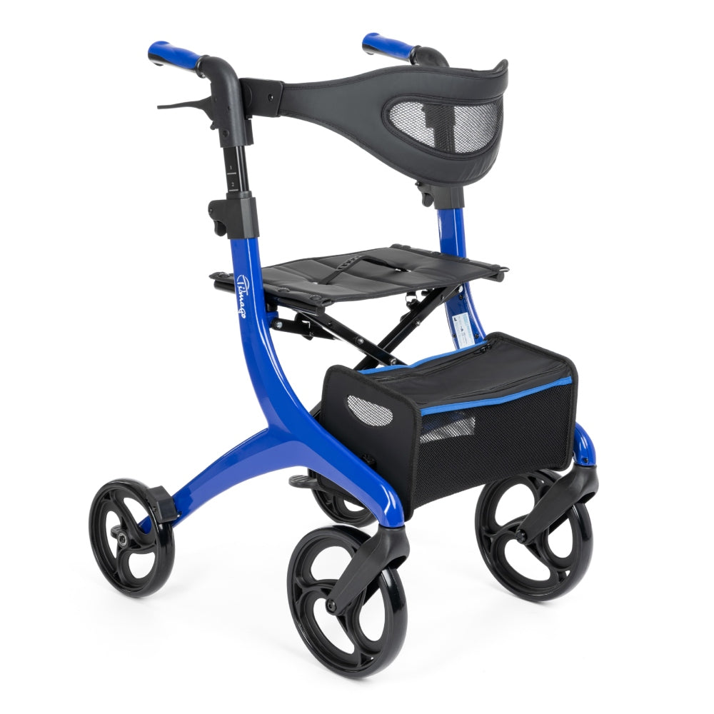 Timago Lorenza aluminium rollator met zitting (blauw)
