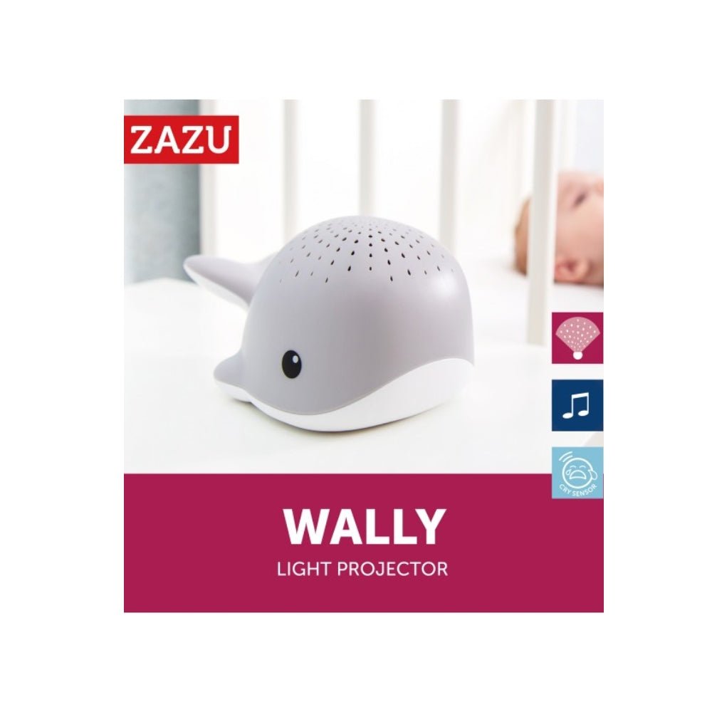 Zazu Wally de Walvis projector met huilsensor en muziekfunctie