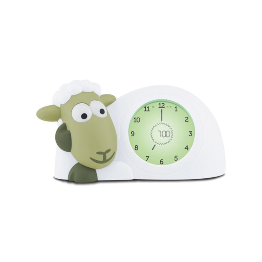 Zazu Sam het Schaap slaaptrainer groen met digitale klok en alarm