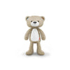 Zazu Brody de Beer slaaptrainer taupe met witte buik en rood etiket