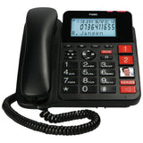 Vooraanzicht Fysic FX3960 seniorentelefoon met grote toetsen en foto-contacten