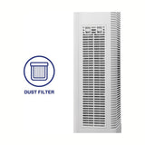 Zijkant Clean Air Optima CA-904 met stoffiltercompartiment en verticale spleten