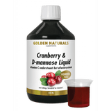 Golden Naturals Cranberry & D-mannose Liquid siroop in fles met glas, 500 ml