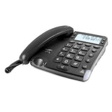 Zwarte Doro Magna 4000 telefoon met volumeregelaar en digitaal display