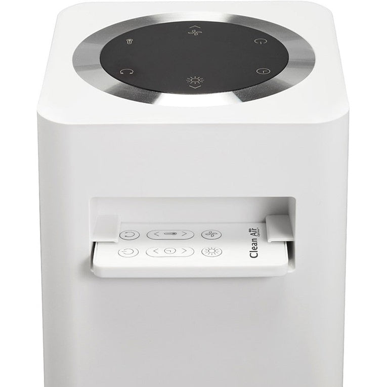 Clean Air Optima CA-904 bovenkant met draaiknop en opbergruimte afstandsbediening
