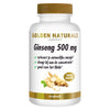Golden Naturals Ginseng 500 mg fles met 60 veganistische capsules