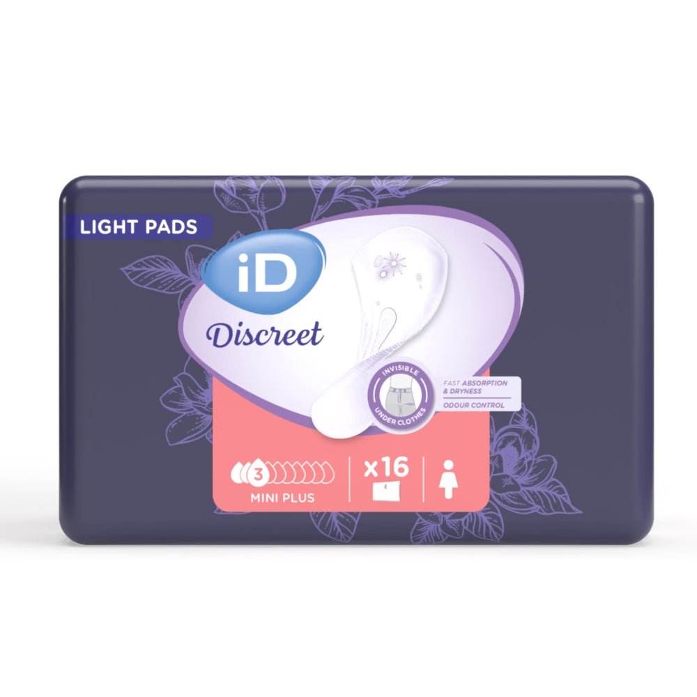 iD Discreet Light pads Mini Plus incontinentieverband vrouwen verpakking