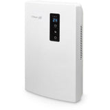 Clean Air Optima CA-703 witte luchtontvochtiger schuin opgesteld met ventilatiegaten