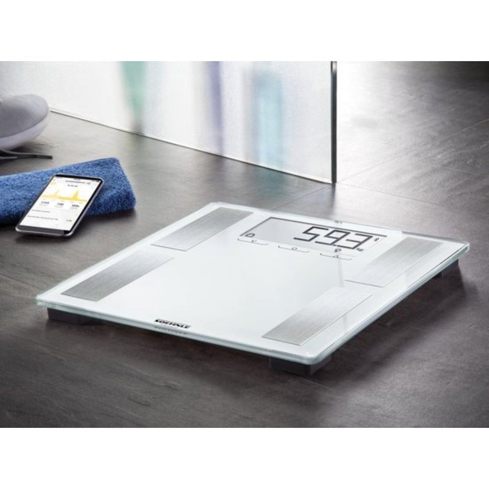 Soehnle Shape Sense Connect digitale weegschaal met LCD-scherm en Bluetooth-app koppeling
