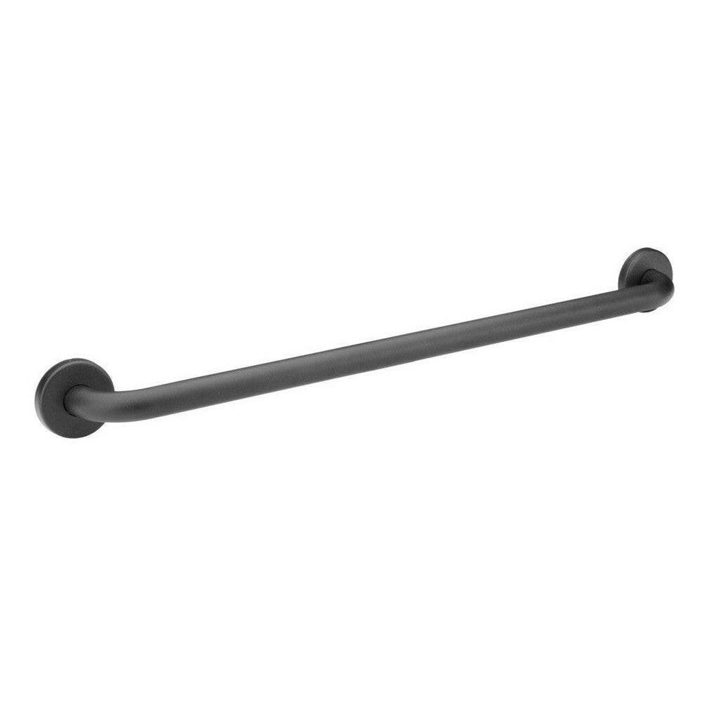 SecuCare zwarte mat RVS wandbeugel met ronde flens