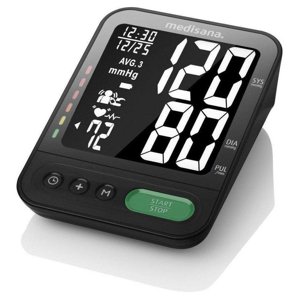 Medisana bovenarm bloeddrukmeter met groot LCD-display en groene start-stopknop