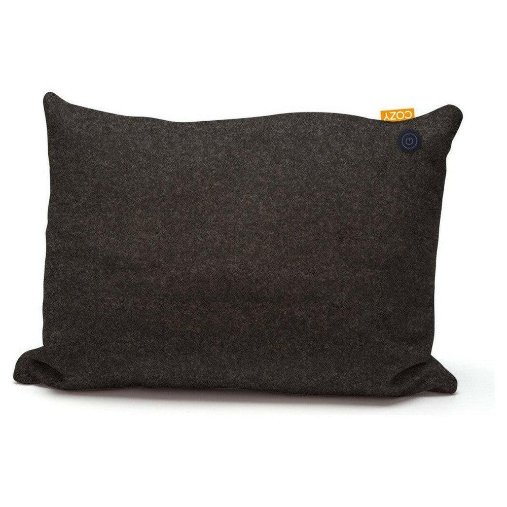 Zwart draadloos warmtekussen 45x60 cm met infrarood technologie en wasbare hoes