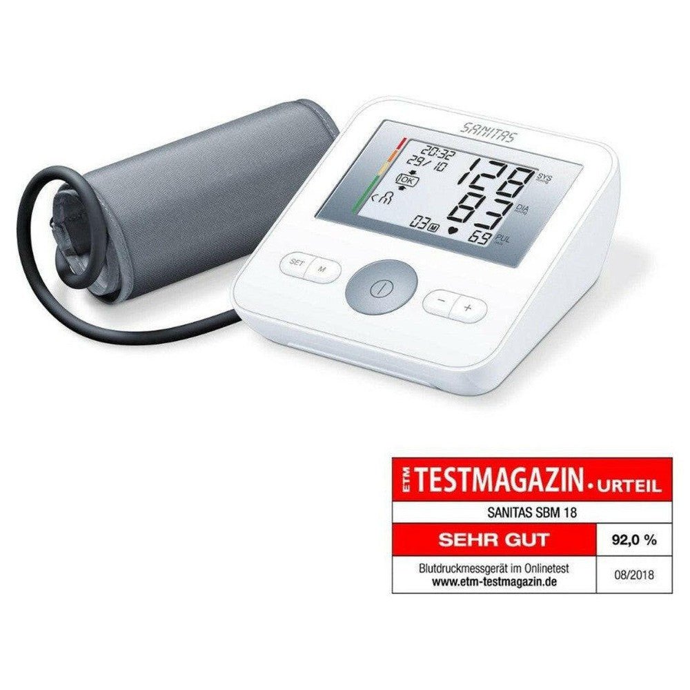 Sanitas SBM 18 bovenarm bloeddrukmeter met manchet en testcertificaat