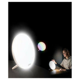 Lanaform Lumino LED daglichtlamp wit met goudrand, lichttherapie lamp voor winterblues