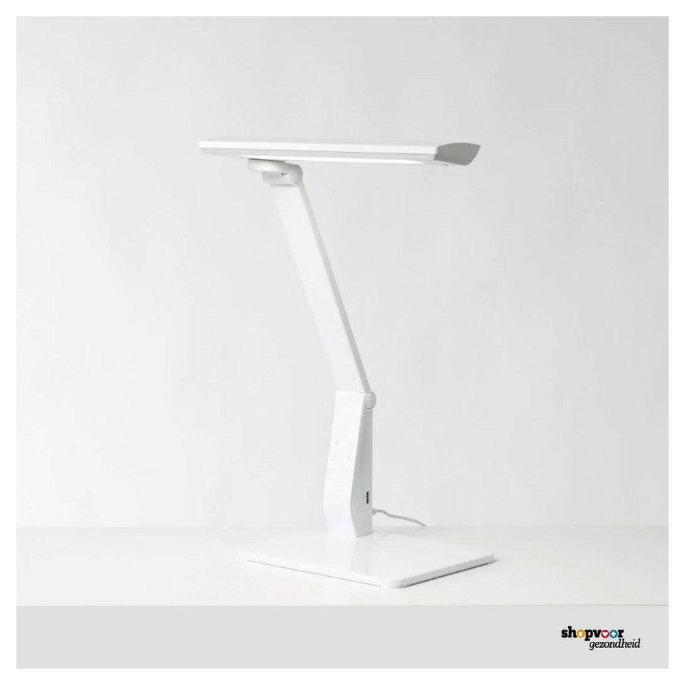 Innolux Tokio witte LED bureaulamp met flexibele arm en rechthoekige kap
