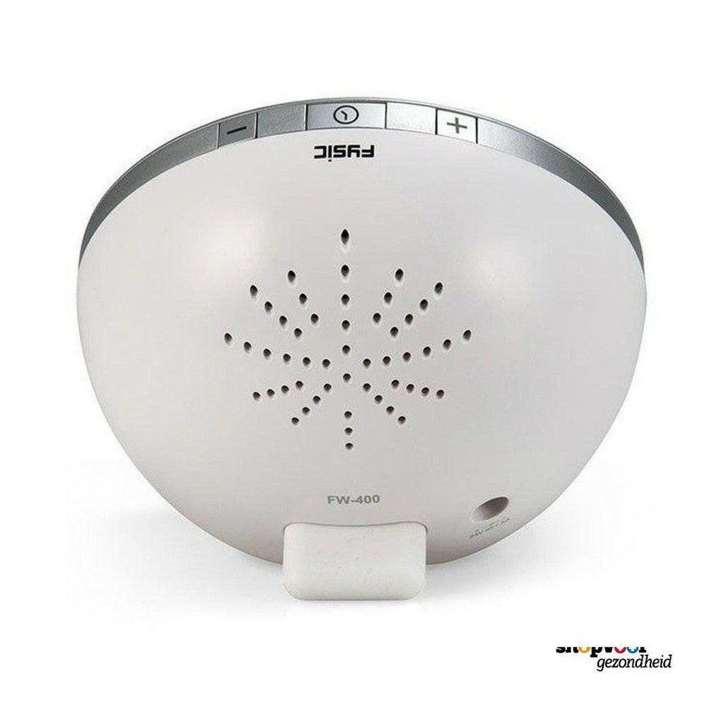 Achterkant Fysic FW-400 lichttherapielamp met ventilatiegaten en modelnaam