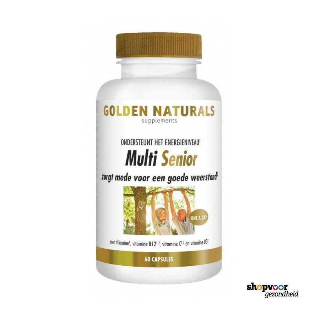 Golden Naturals Multi Senior multivitamine voor senioren in 60 vega capsules