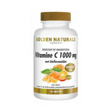 Golden Naturals Vitamine C 1000 mg + bioflavonoïden 180 tabletten in witte fles met gouden dop