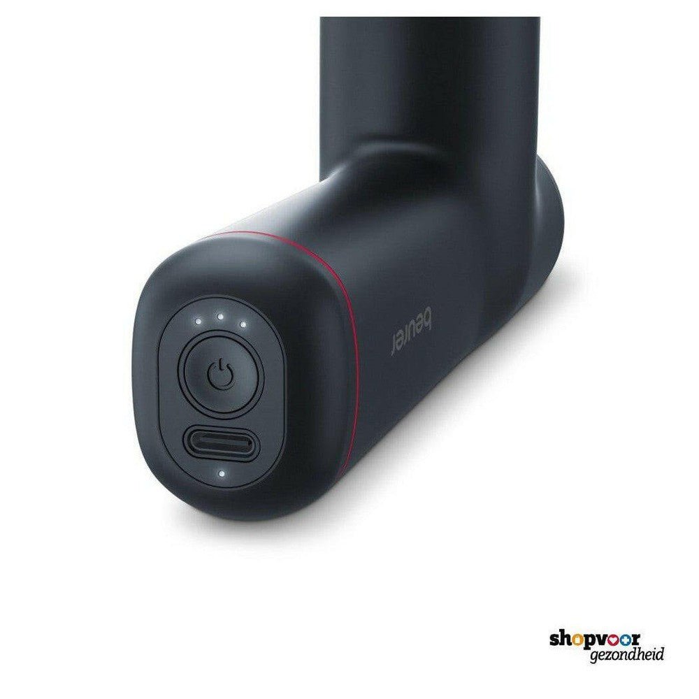 Beurer MG 79 onderkant met USB-C poort, LED-indicatoren en aan/uit-knop