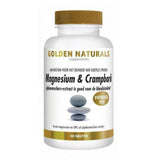 Golden Naturals Magnesium & Crampbark 180 tabletten fles met gouden deksel voor soepele spieren
