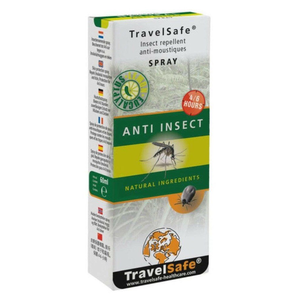 Zijkant TravelSafe anti-insectenspray doos 60ml met bescherming tot 6 uur