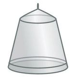 Schematische tekening van piramidevormig muskietennet structuur