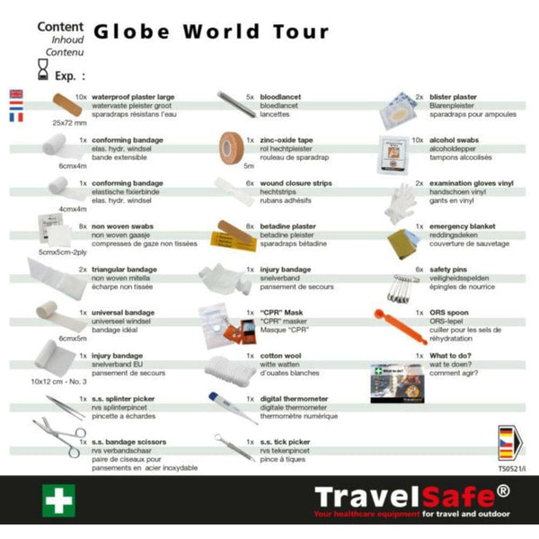 TravelSafe Globe World Tour EHBO-kit - Shopvoorgezondheid