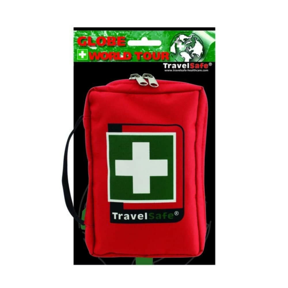 TravelSafe Globe World Tour EHBO-set in verpakking met wereldbol-icoon