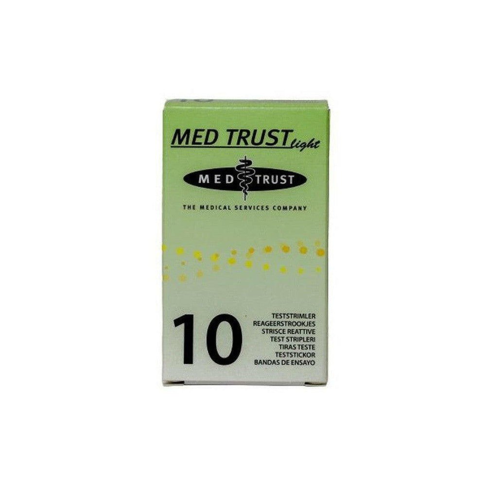MedTrust Light glucose teststrips verpakking 10 stuks voor Wellion Calla meters