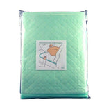 Verpakte set van 4 witte absorberende onderleggers 60x60 cm met lichtgroen detail