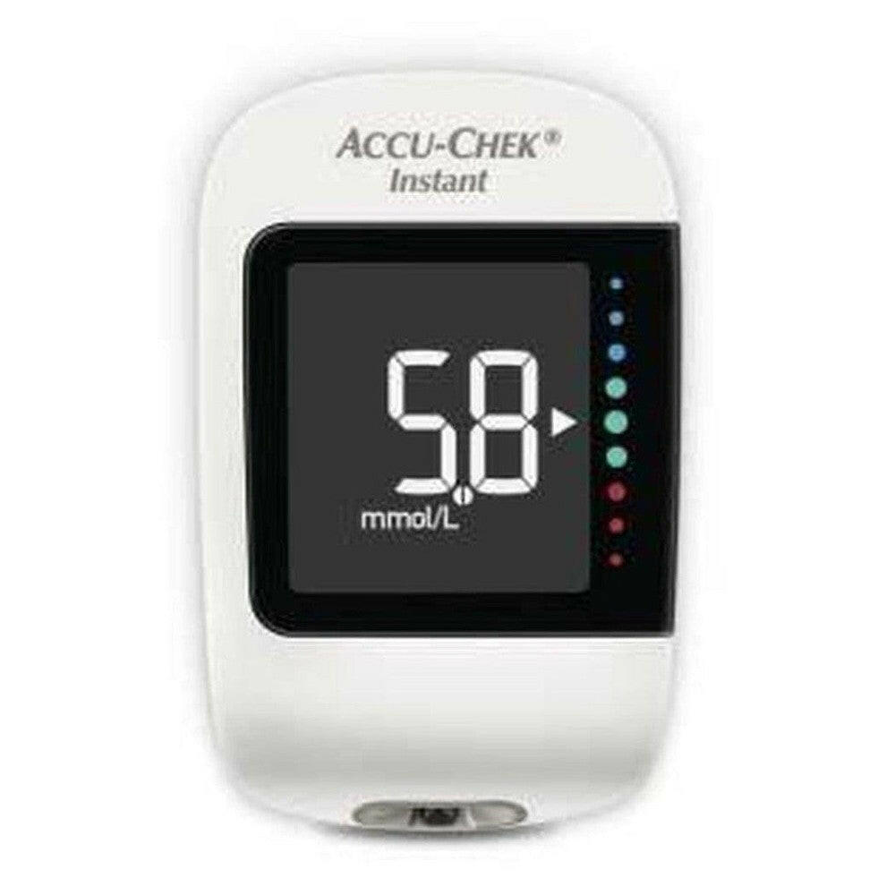 Accu-Chek Instant glucosemeter wit met kleurindicatie en digitale weergave
