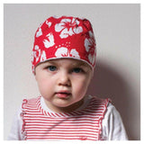 BabyWrapz bandana rood met witte bloemen voor baby 0-3 jaar