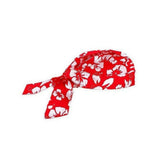 BabyWrapz katoenen bandana rood-wit gebloemd platgelegd
